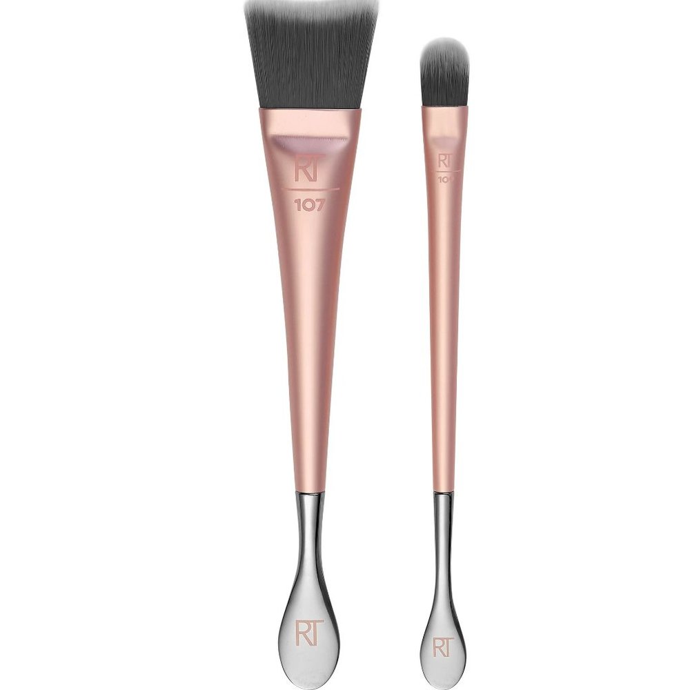 Real Techniques Skincare Brush Duo, 2 Piece Set FACE BRUSH EYE BRUSH NEW